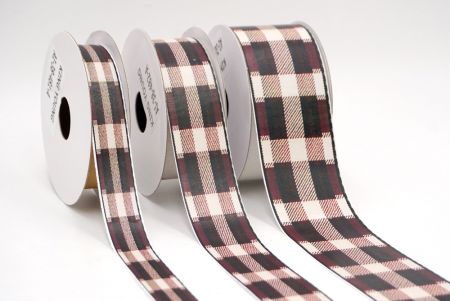 Wein und Elfenbein Gingham Karobband_AI